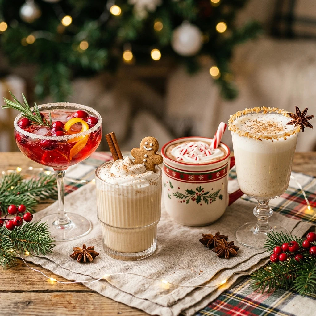 Low Sugar Christmas Mocktails - Dessert Drinks