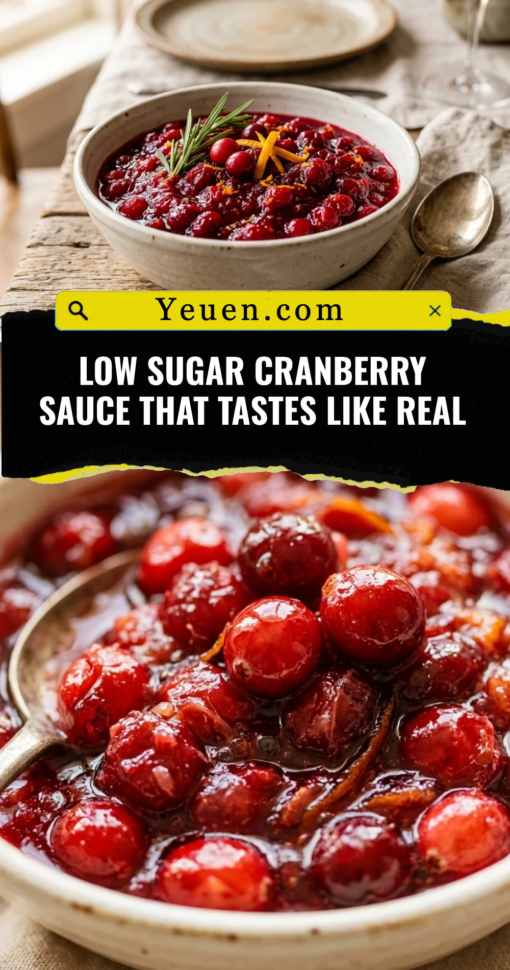Low Sugar Cranberry Sauce That Tastes Like Real