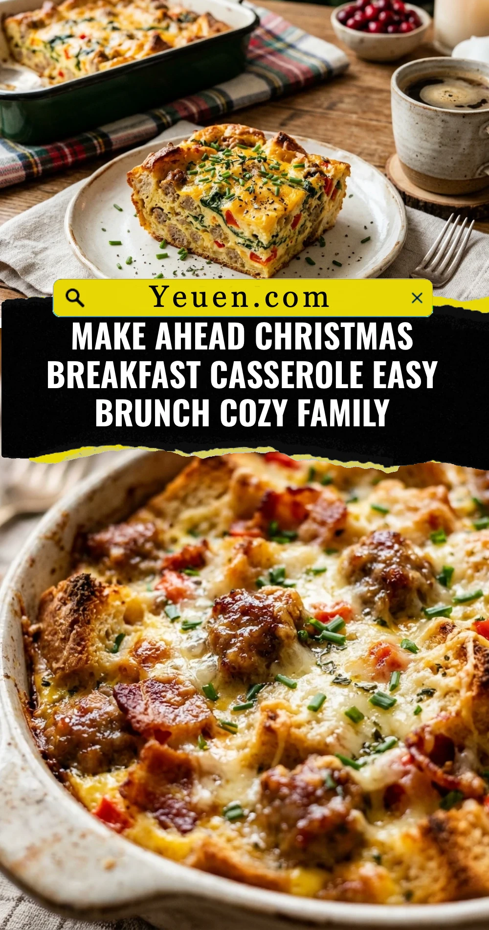 Make Ahead Christmas Breakfast Casserole Easy Brunch Cozy Family