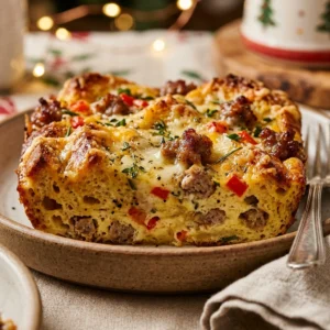 Make Ahead Christmas Breakfast Strata Easy Brunch Cozy Family