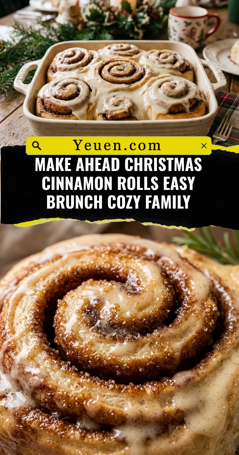 Make Ahead Christmas Cinnamon Rolls Easy Brunch Cozy Family