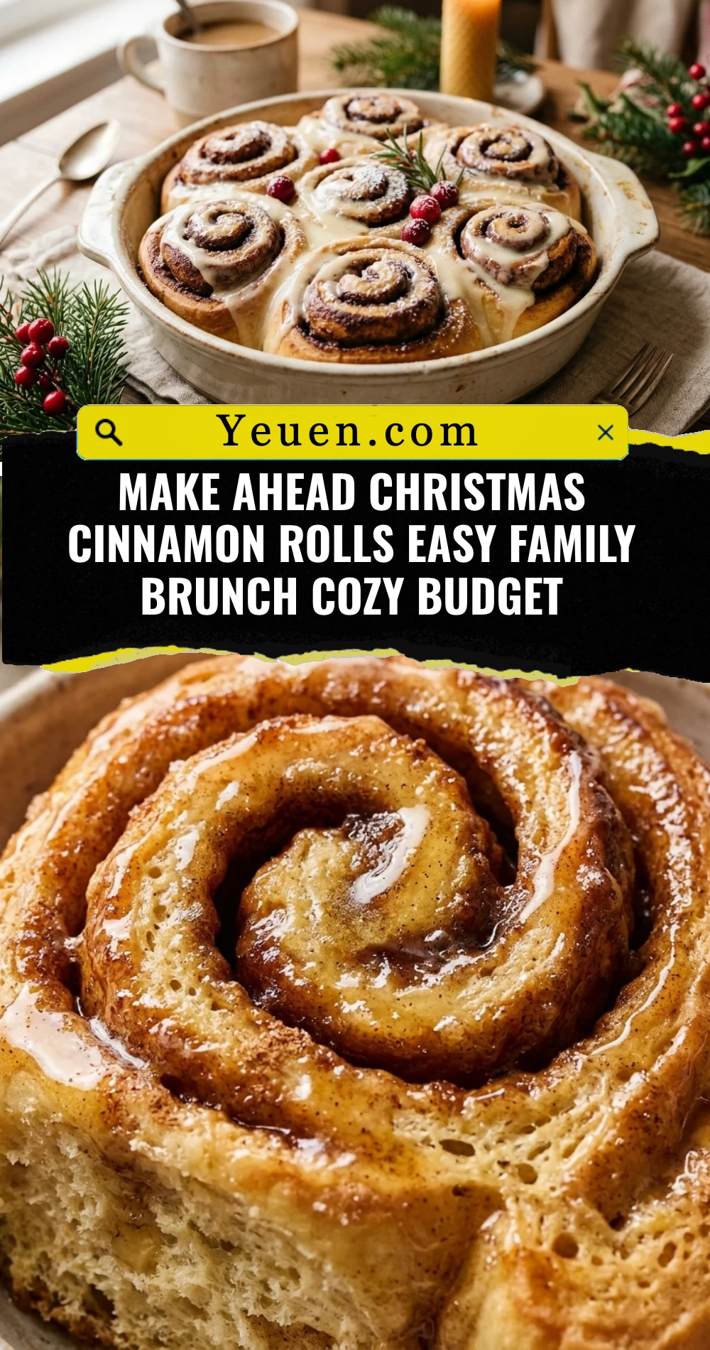 Make Ahead Christmas Cinnamon Rolls Easy Family Brunch Cozy Budget