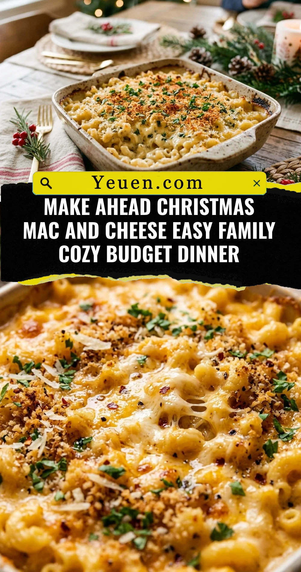Make Ahead Christmas Mac And Cheese Easy Family Cozy Budget Dinner
