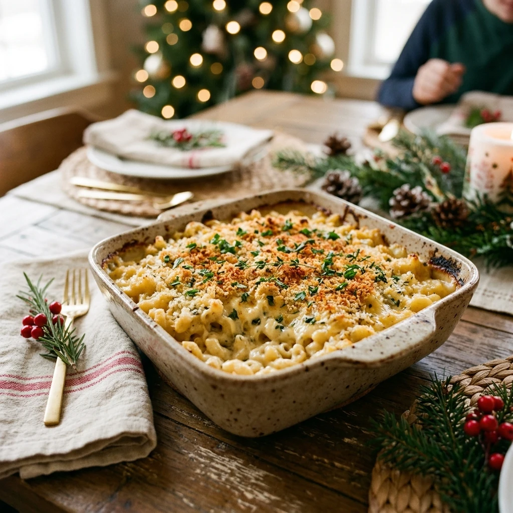 Make Ahead Christmas Mac And Cheese Easy Family Cozy Budget Dinner