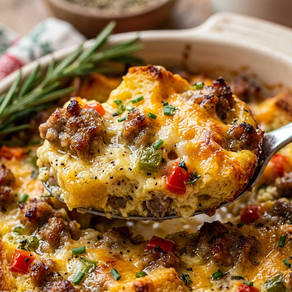 Make-Ahead Christmas Morning Breakfast Casserole No Fail
