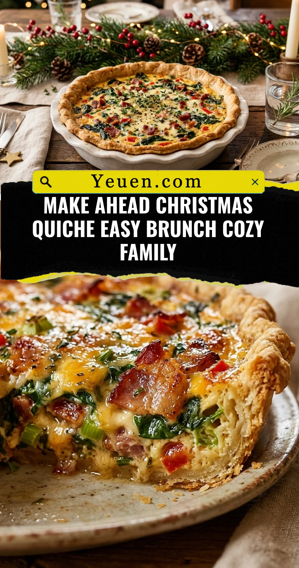 Make Ahead Christmas Quiche Easy Brunch Cozy Family