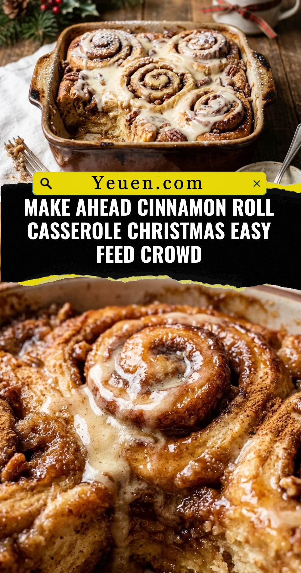 Make Ahead Cinnamon Roll Casserole Christmas Easy Feed Crowd