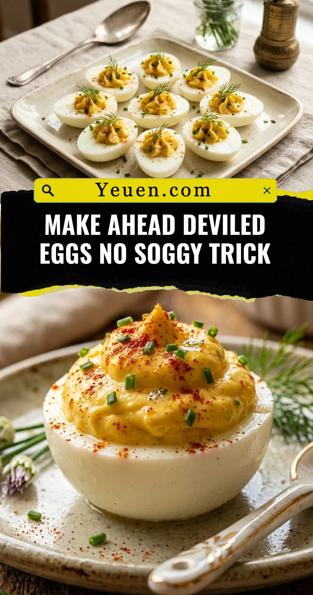Make Ahead Deviled Eggs No Soggy Trick