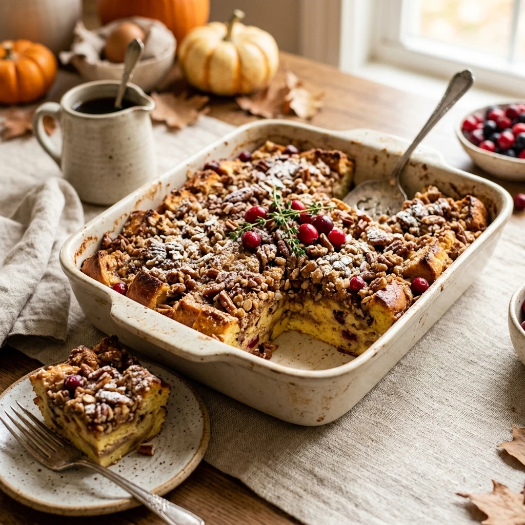 Make Ahead French Toast Casserole Thanksgiving Breakfast Feed A Crowd