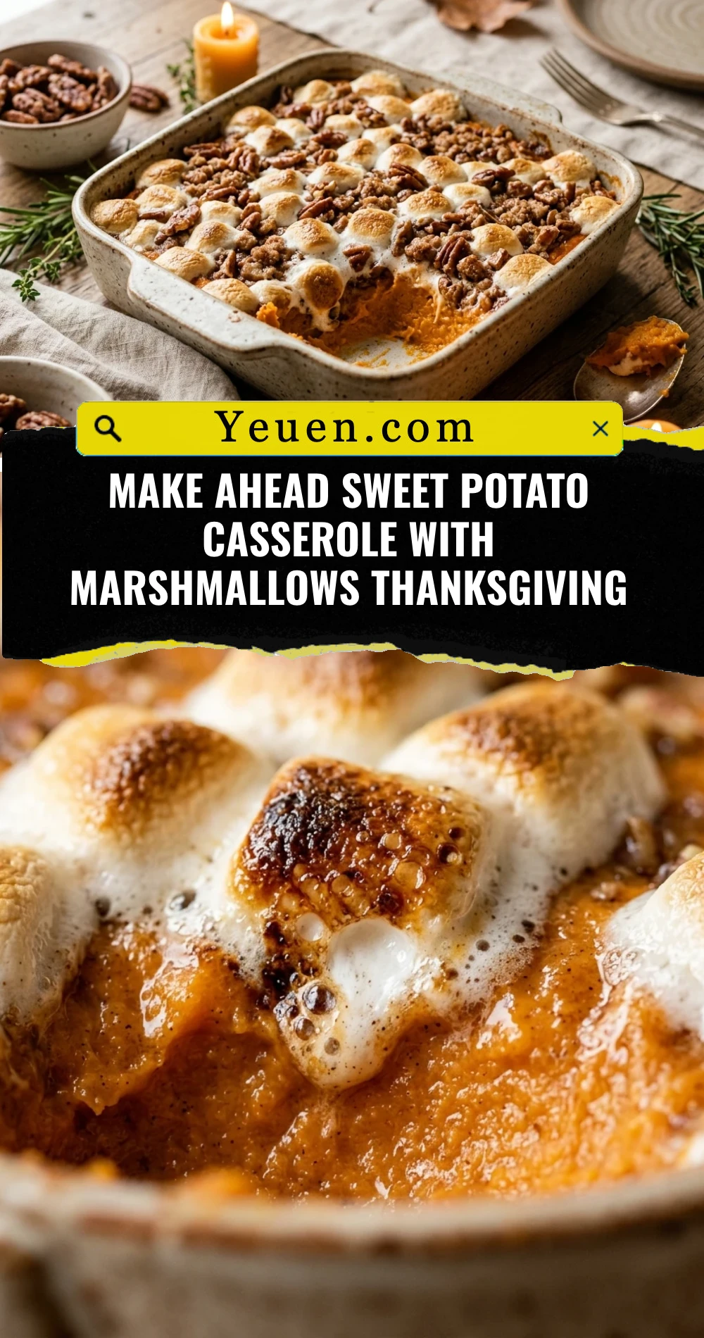 Make Ahead Sweet Potato Casserole With Marshmallows Thanksgiving