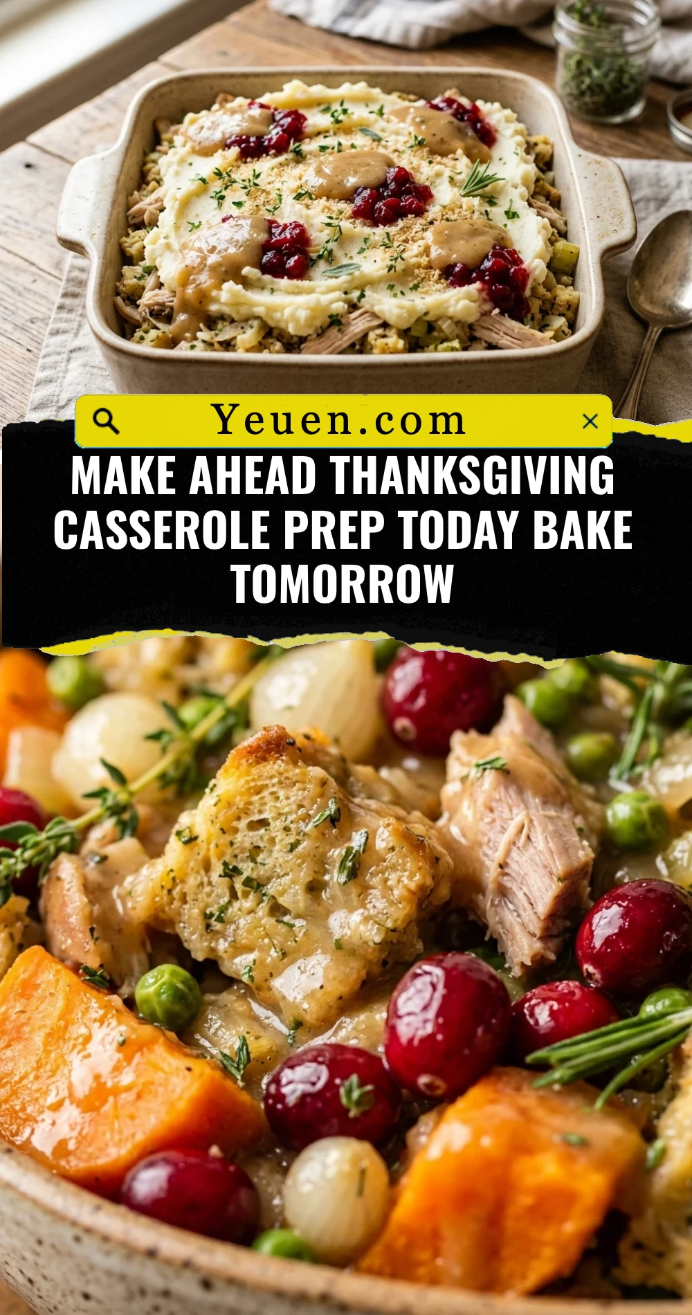 Make Ahead Thanksgiving Casserole Prep Today Bake Tomorrow
