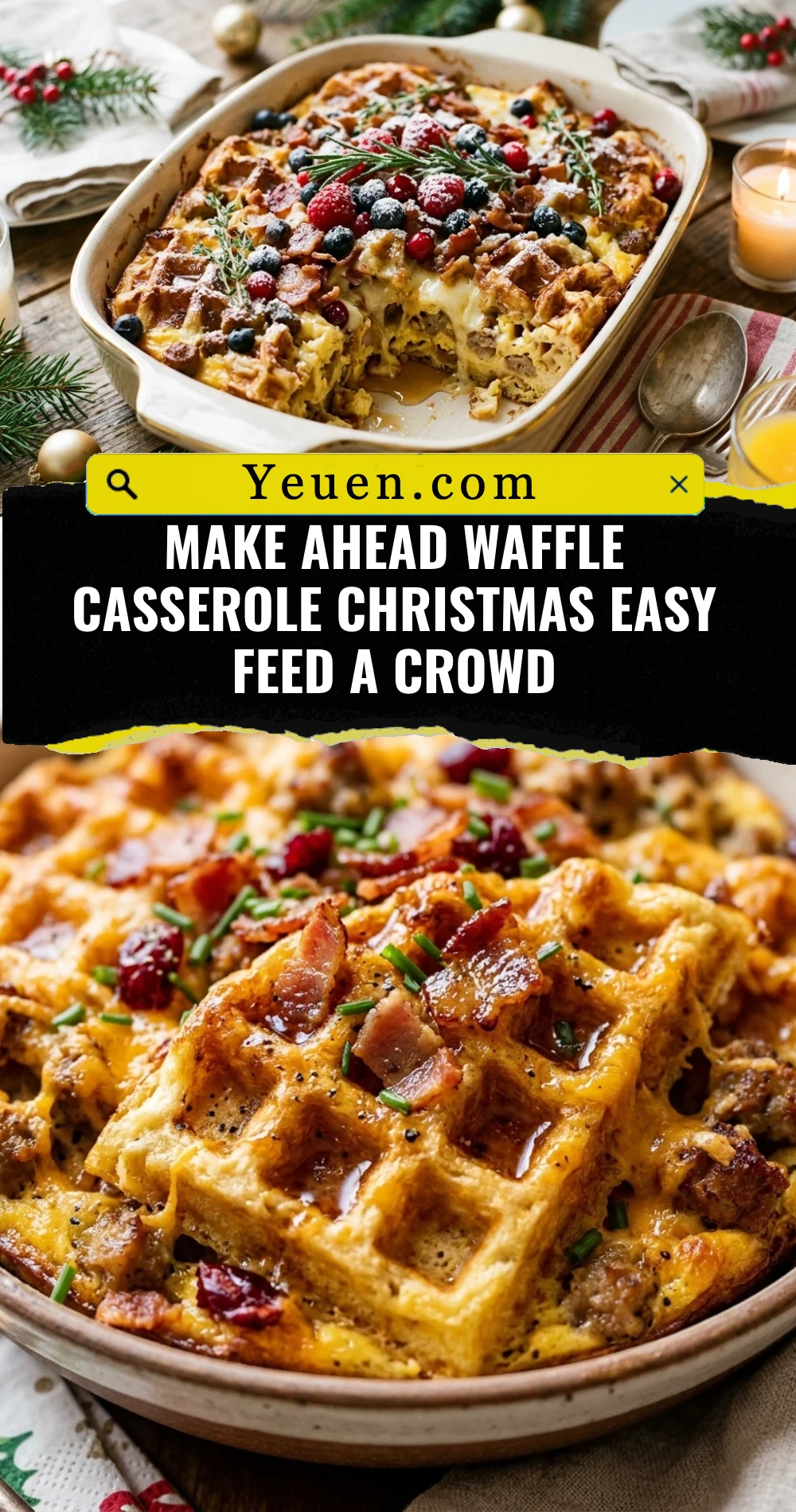 Make Ahead Waffle Casserole Christmas Easy Feed A Crowd