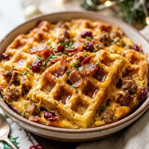 Make Ahead Waffle Casserole Christmas Easy Feed A Crowd