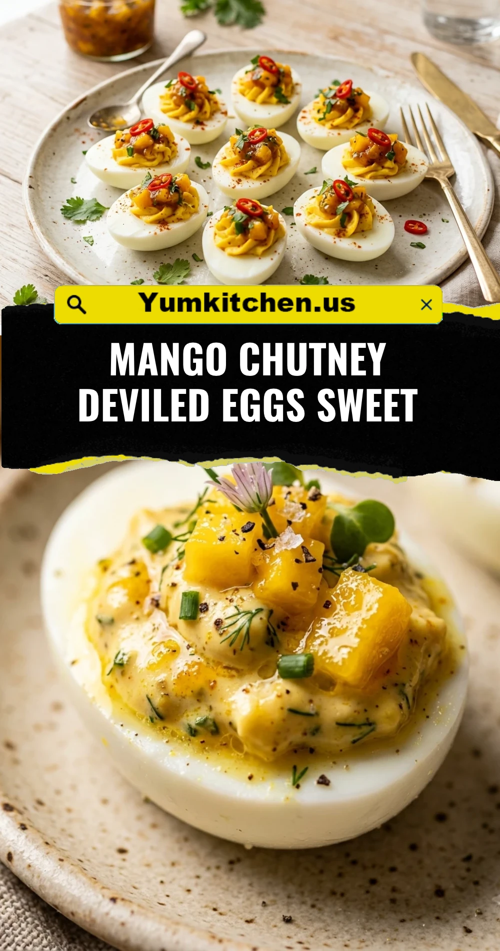 Mango Chutney Deviled Eggs Sweet