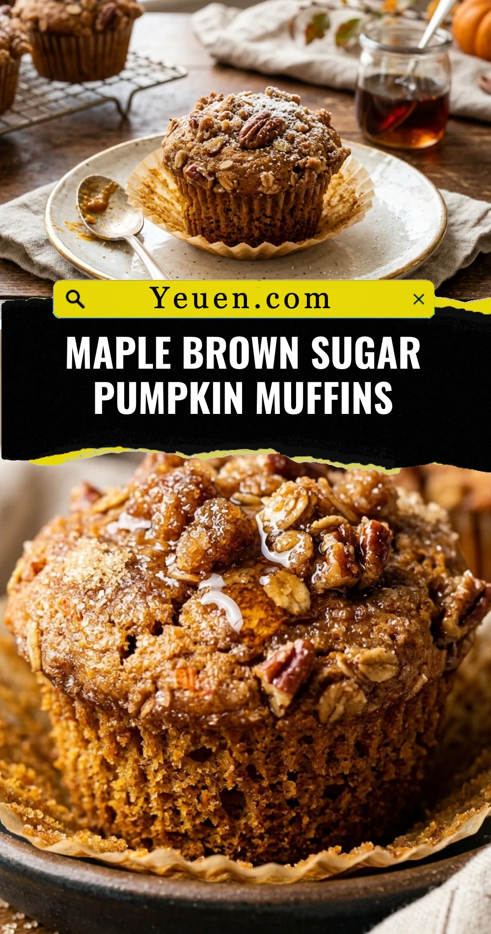 Maple Brown Sugar Pumpkin Muffins
