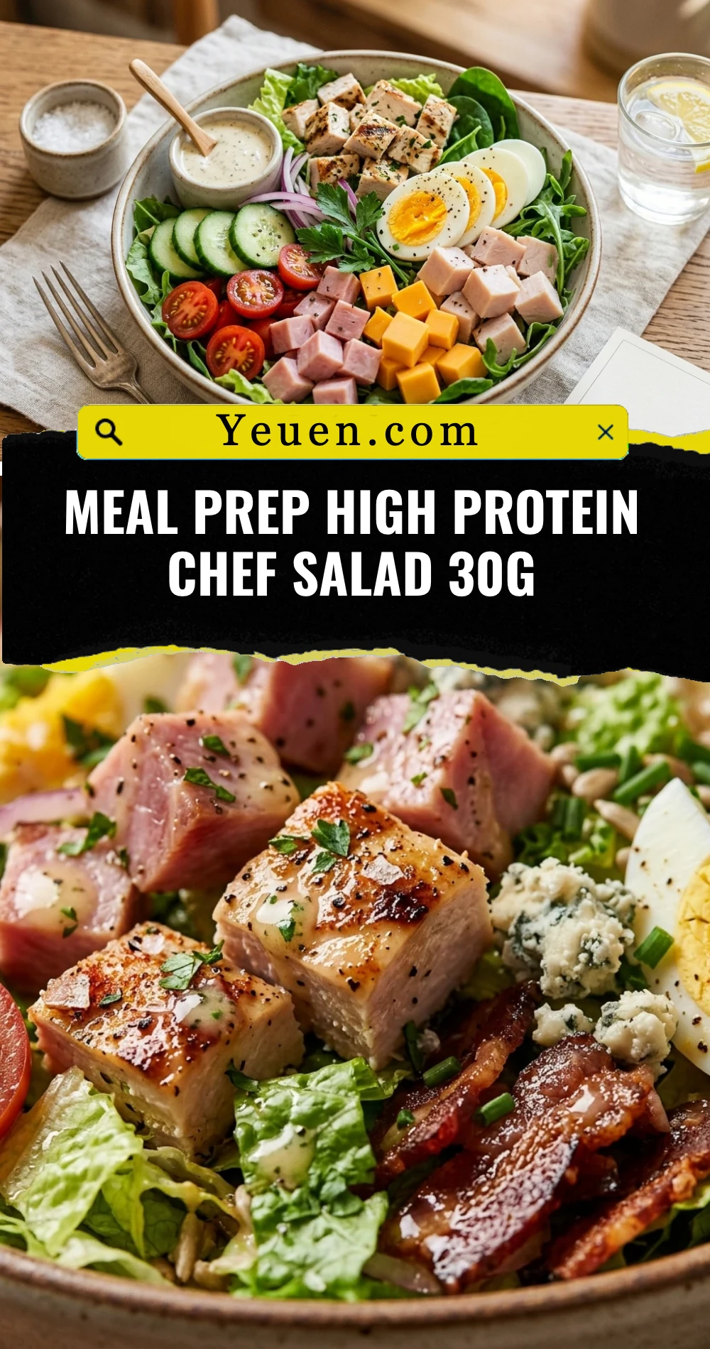 Meal Prep High Protein Chef Salad 30g