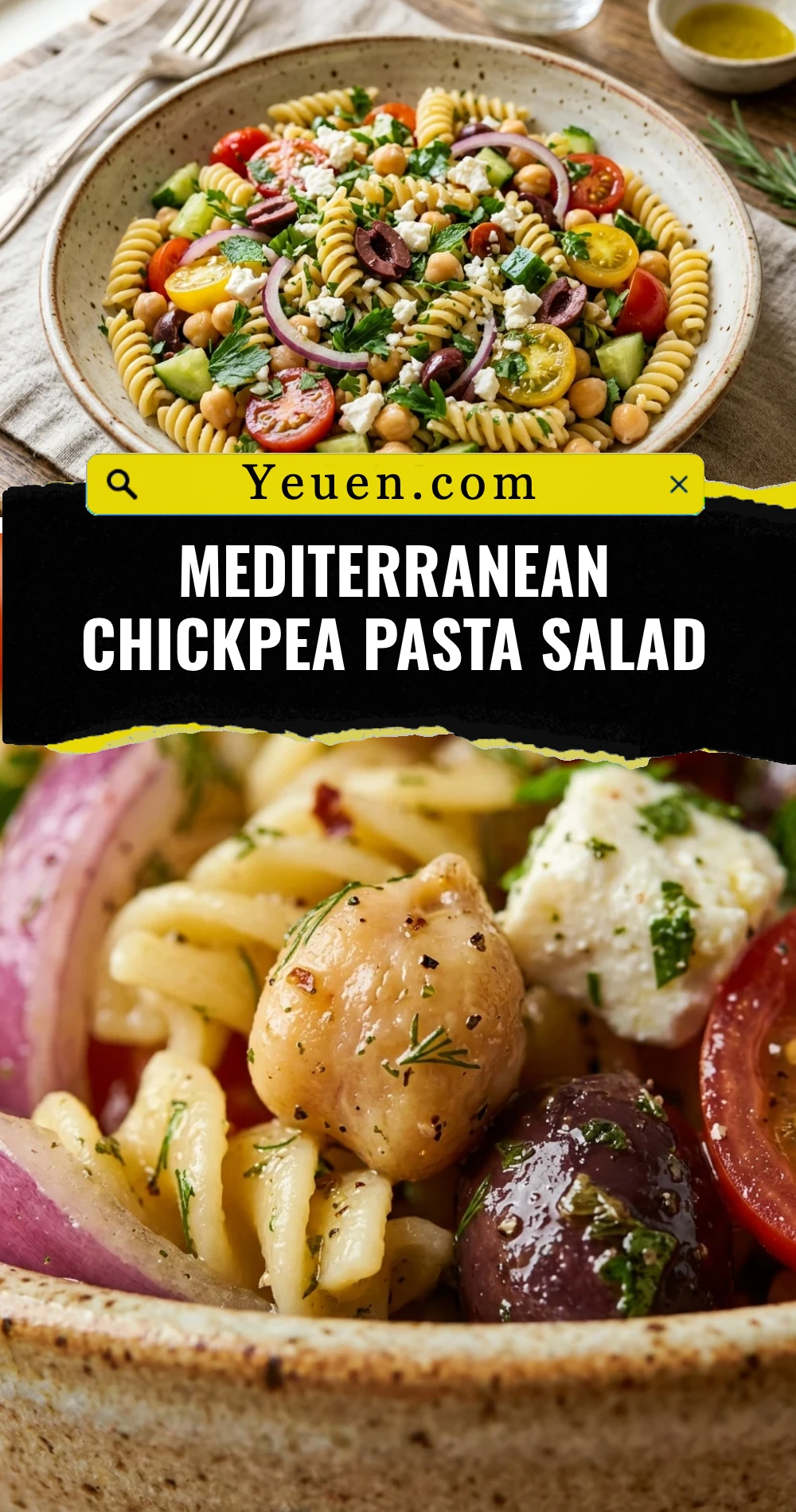 Mediterranean Chickpea Pasta Salad