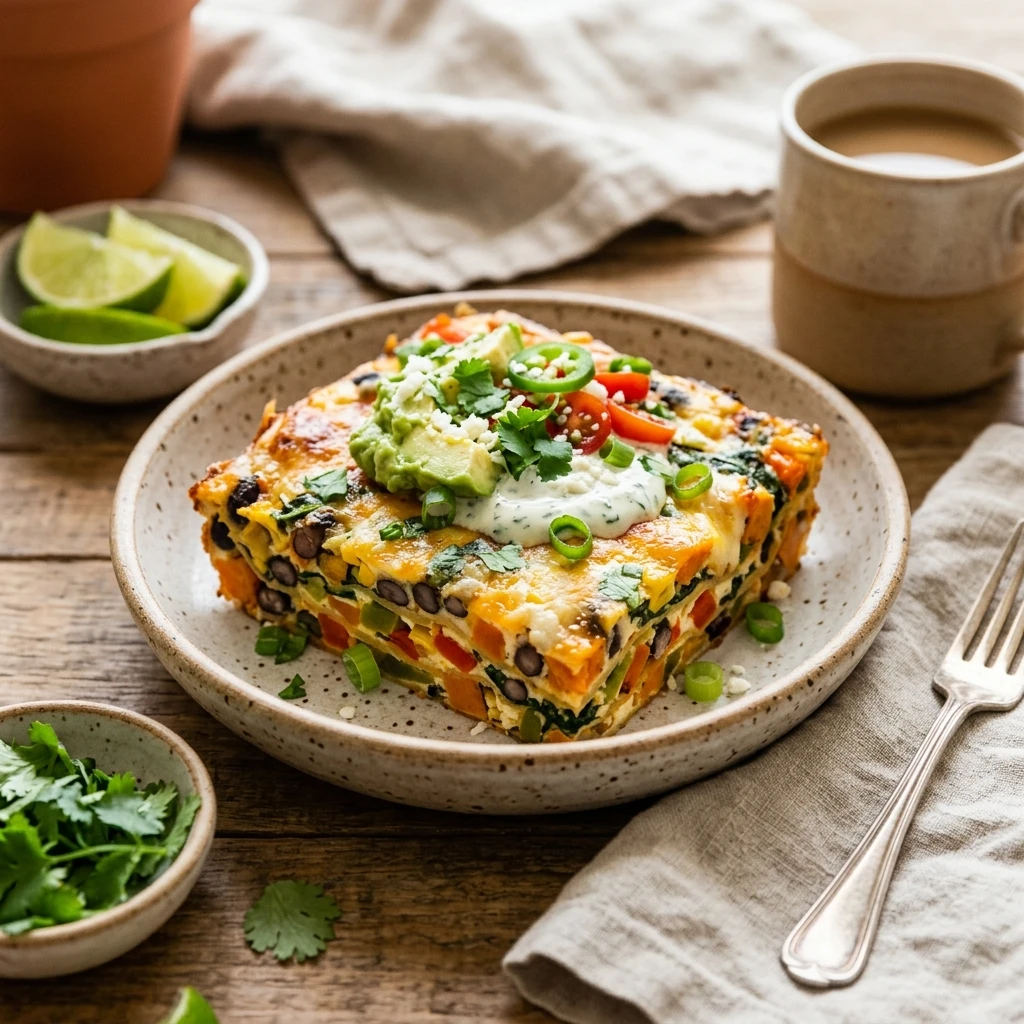 Mexican Breakfast Casserole Vegetarian Gluten Free Make Ahead