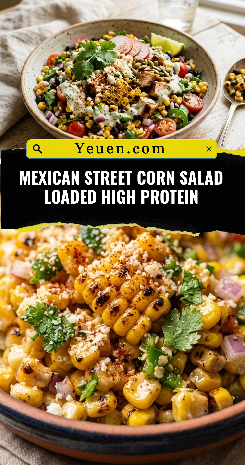 Mexican Street Corn Salad Loaded High Protein