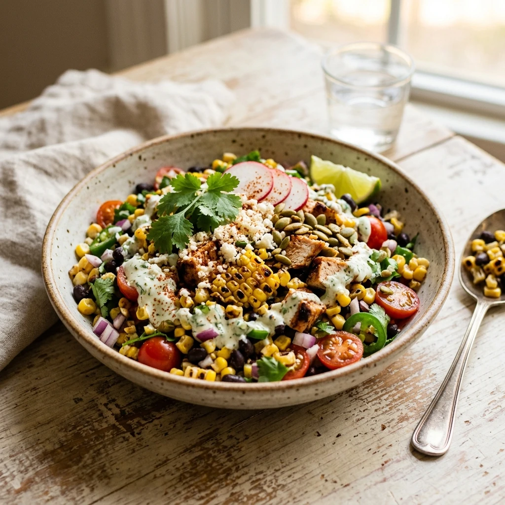 Mexican Street Corn Salad Loaded High Protein