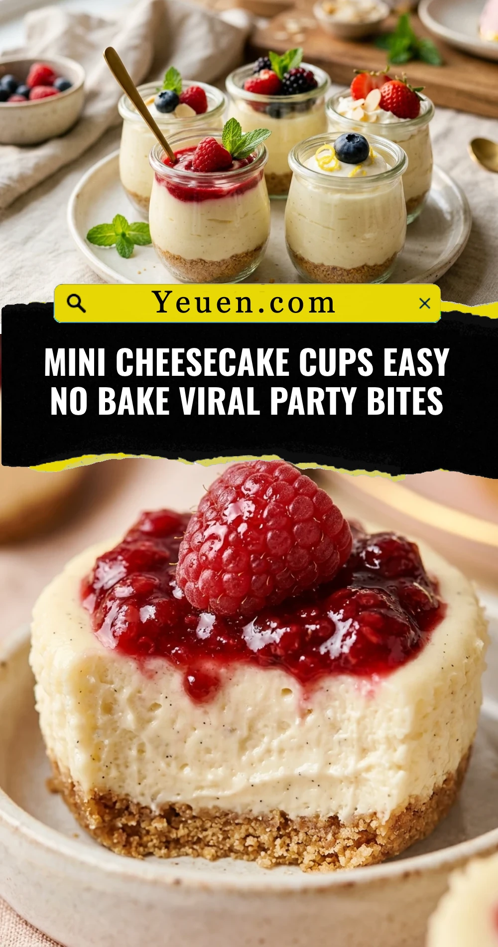 Mini Cheesecake Cups Easy No Bake Viral Party Bites