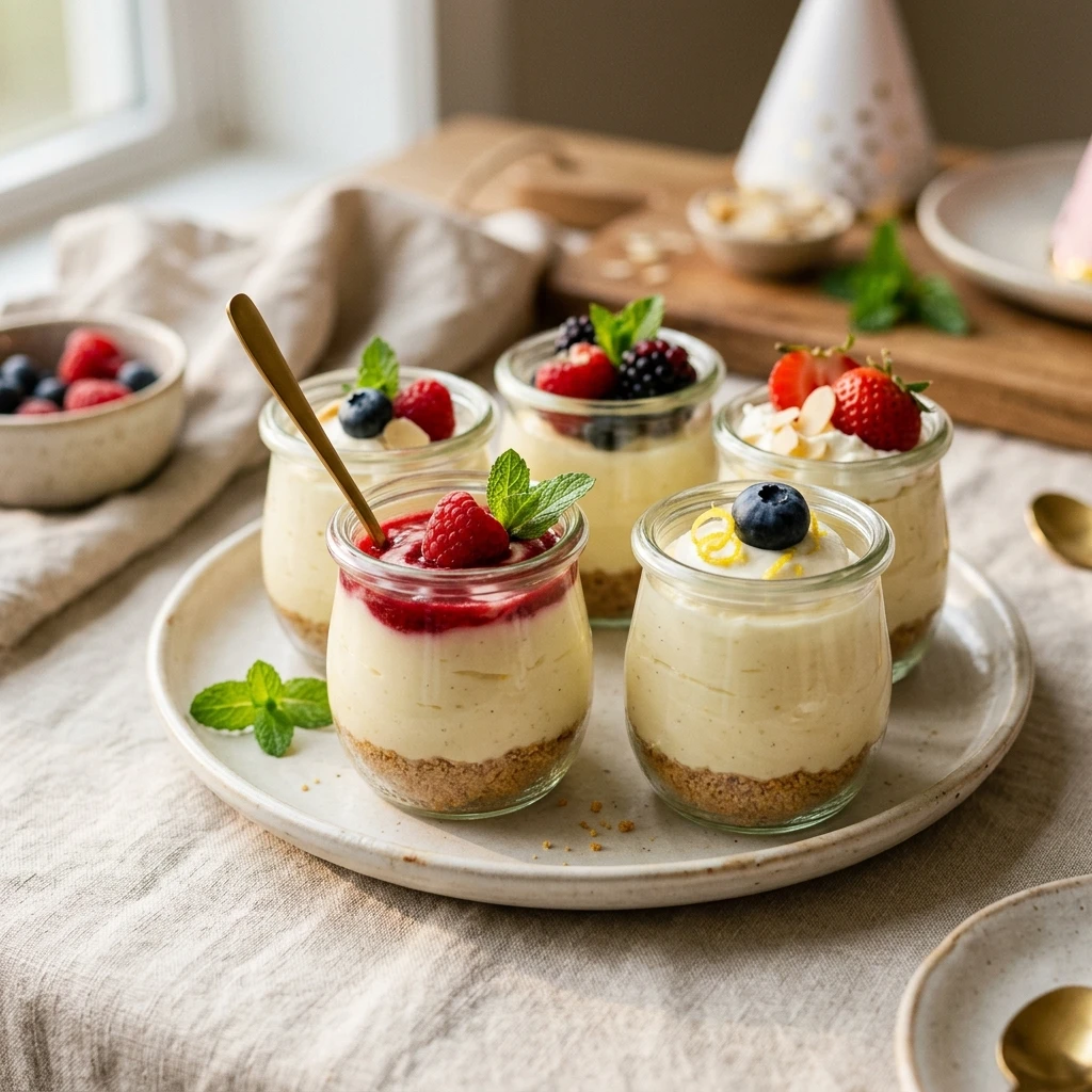 Mini Cheesecake Cups Easy No Bake Viral Party Bites