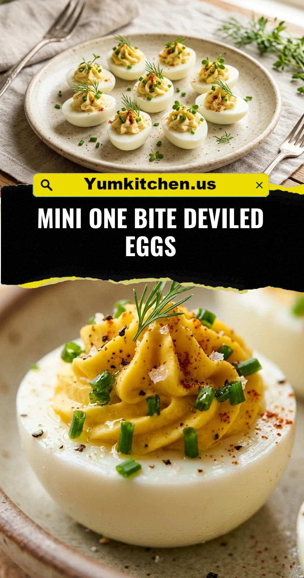 Mini One Bite Deviled Eggs