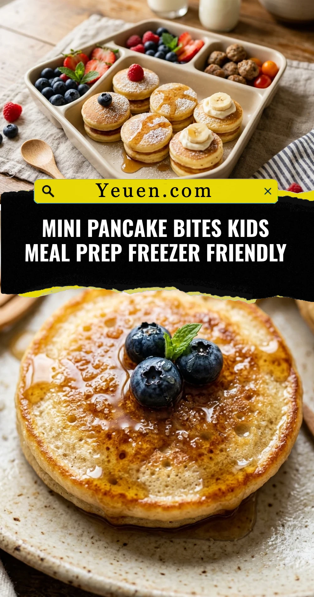Mini Pancake Bites Kids Meal Prep Freezer Friendly