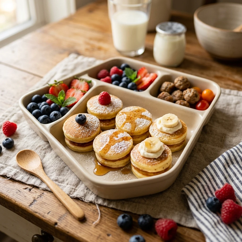 Mini Pancake Bites Kids Meal Prep Freezer Friendly