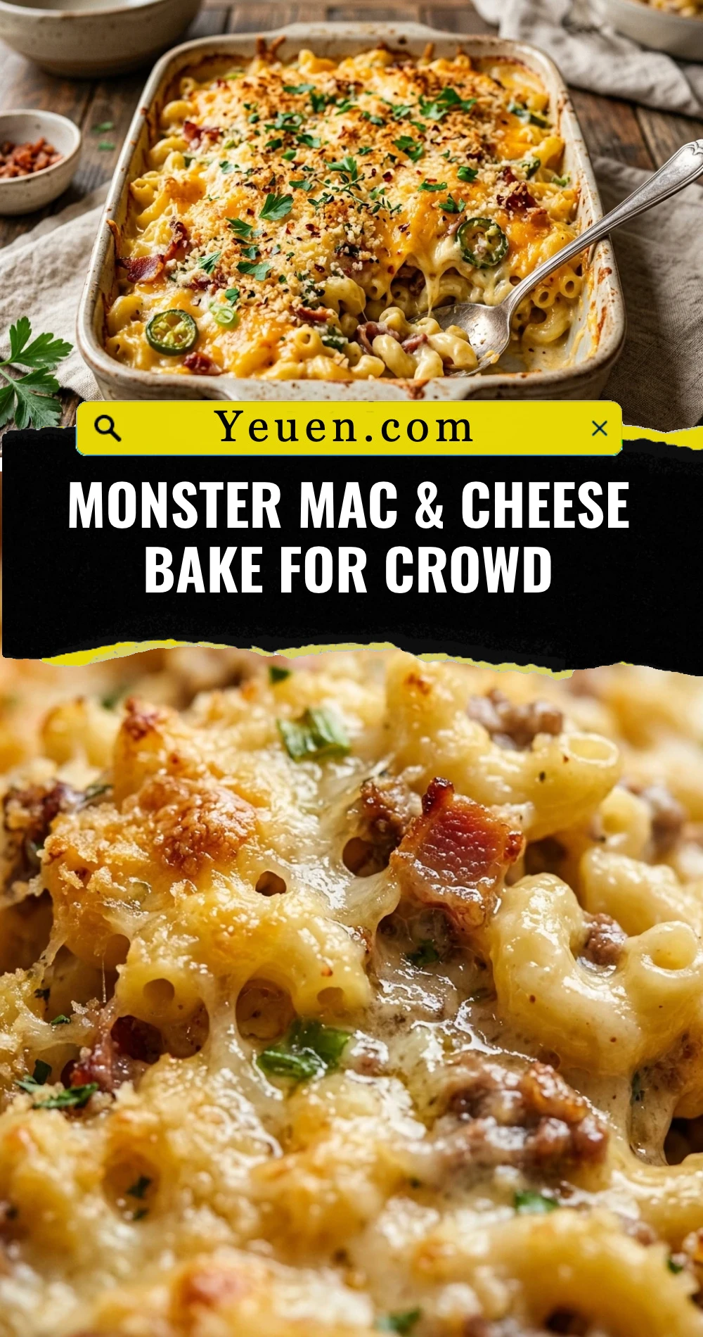 Monster Mac & Cheese Bake For Crowd