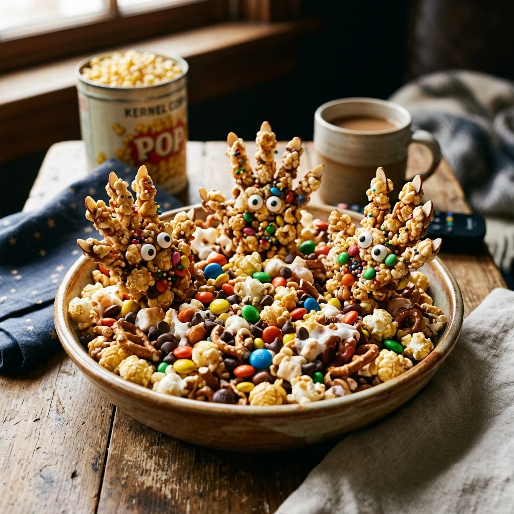 Monster Popcorn Hands - Movie Night Dinner Snack