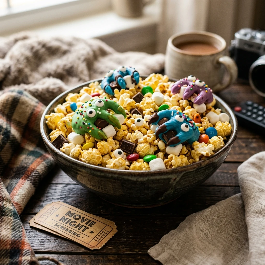 Monster Popcorn Hands - Movie Night Dinner Snack