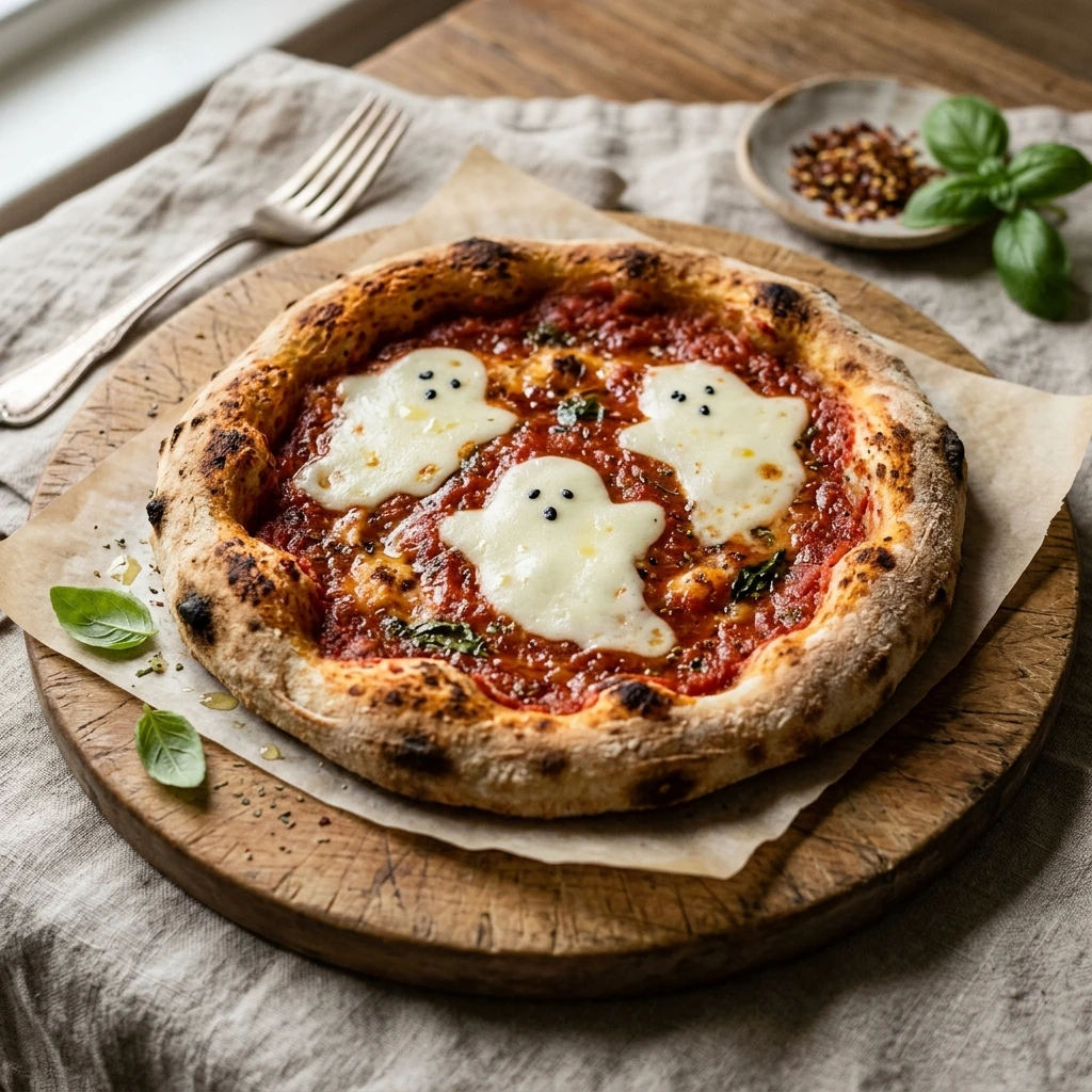 Mozzarella Ghost Pizza - 3 Ingredients Only!