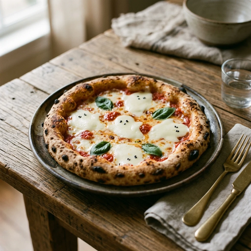 Mozzarella Ghost Pizza - 3 Ingredients Only!