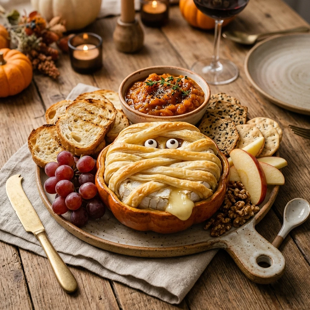 Mummy Brie Pumpkin - 2 Min Centerpiece + Dinner