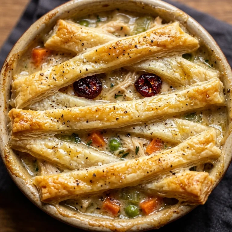 Mummy Chicken Pot Pie Halloween