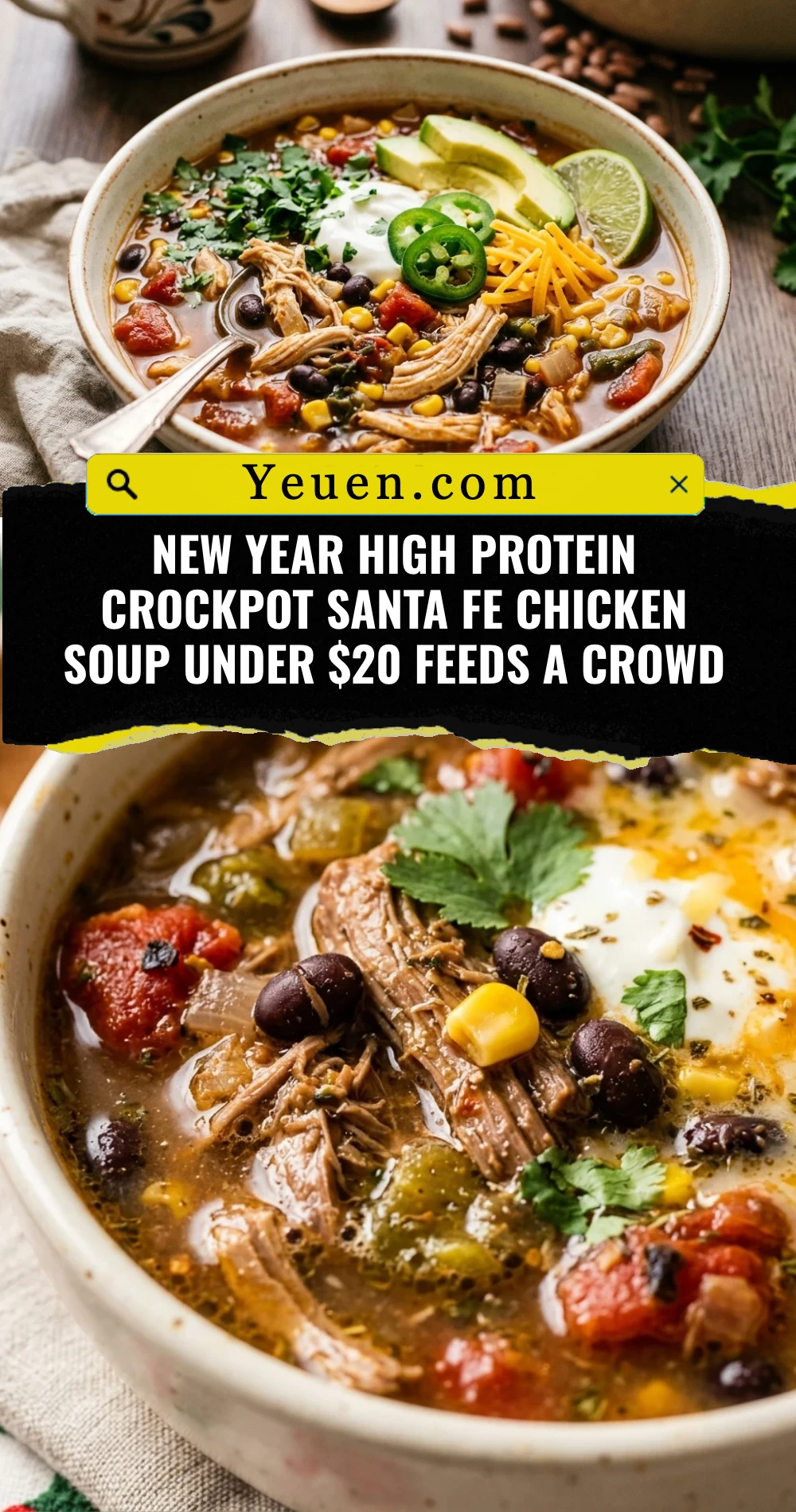 New Year High Protein Crockpot Santa Fe Chicken Soup Under $20 Feeds A Crowd