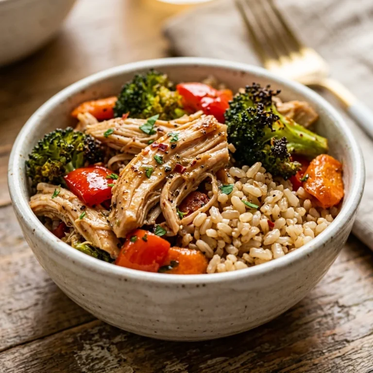 New Year High Protein Meal Prep Chicken And Rice Crockpot