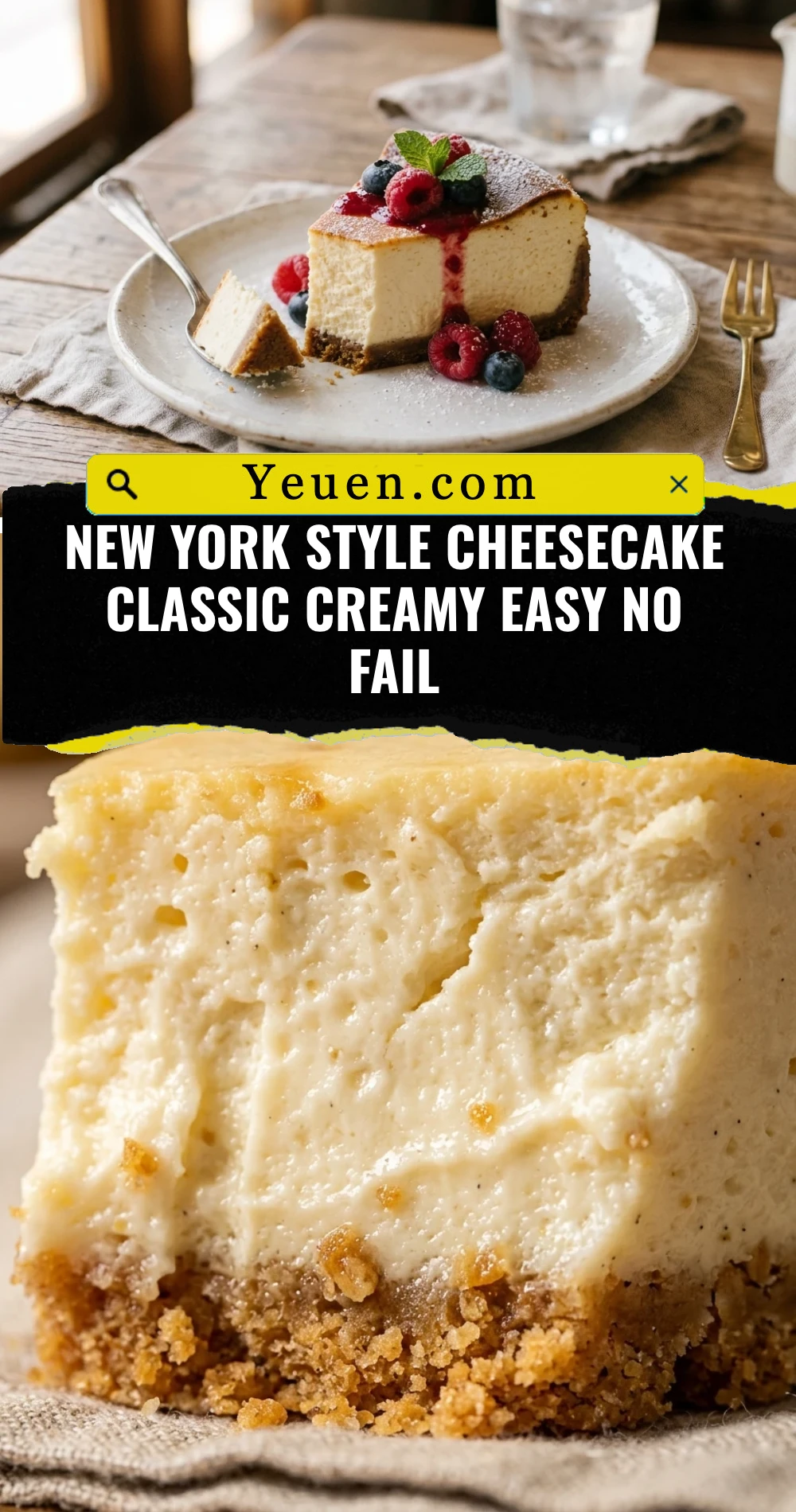 New York Style Cheesecake Classic Creamy Easy No Fail