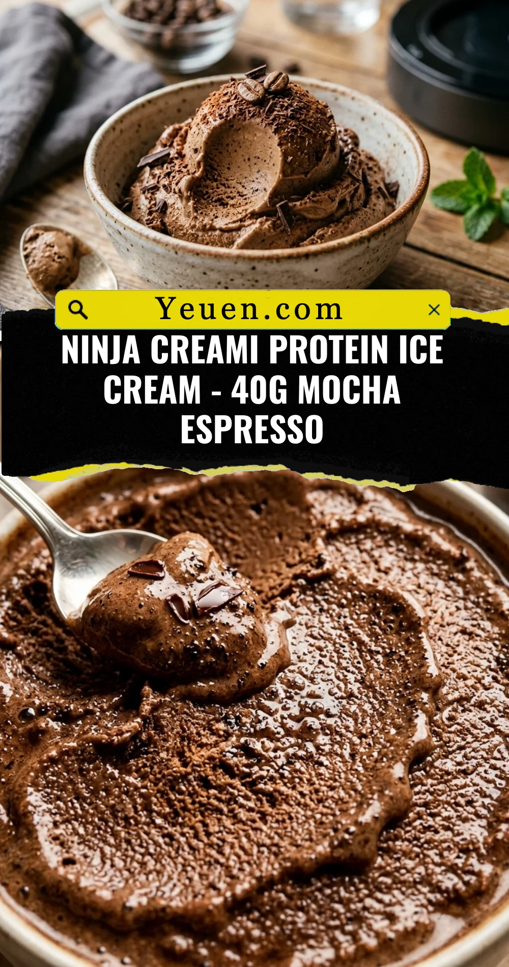 Ninja Creami Protein Ice Cream - 40g Mocha Espresso