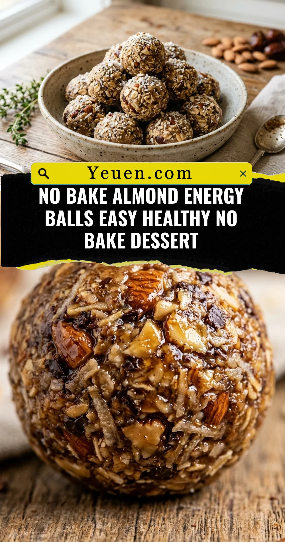 No Bake Almond Energy Balls Easy Healthy No Bake Dessert
