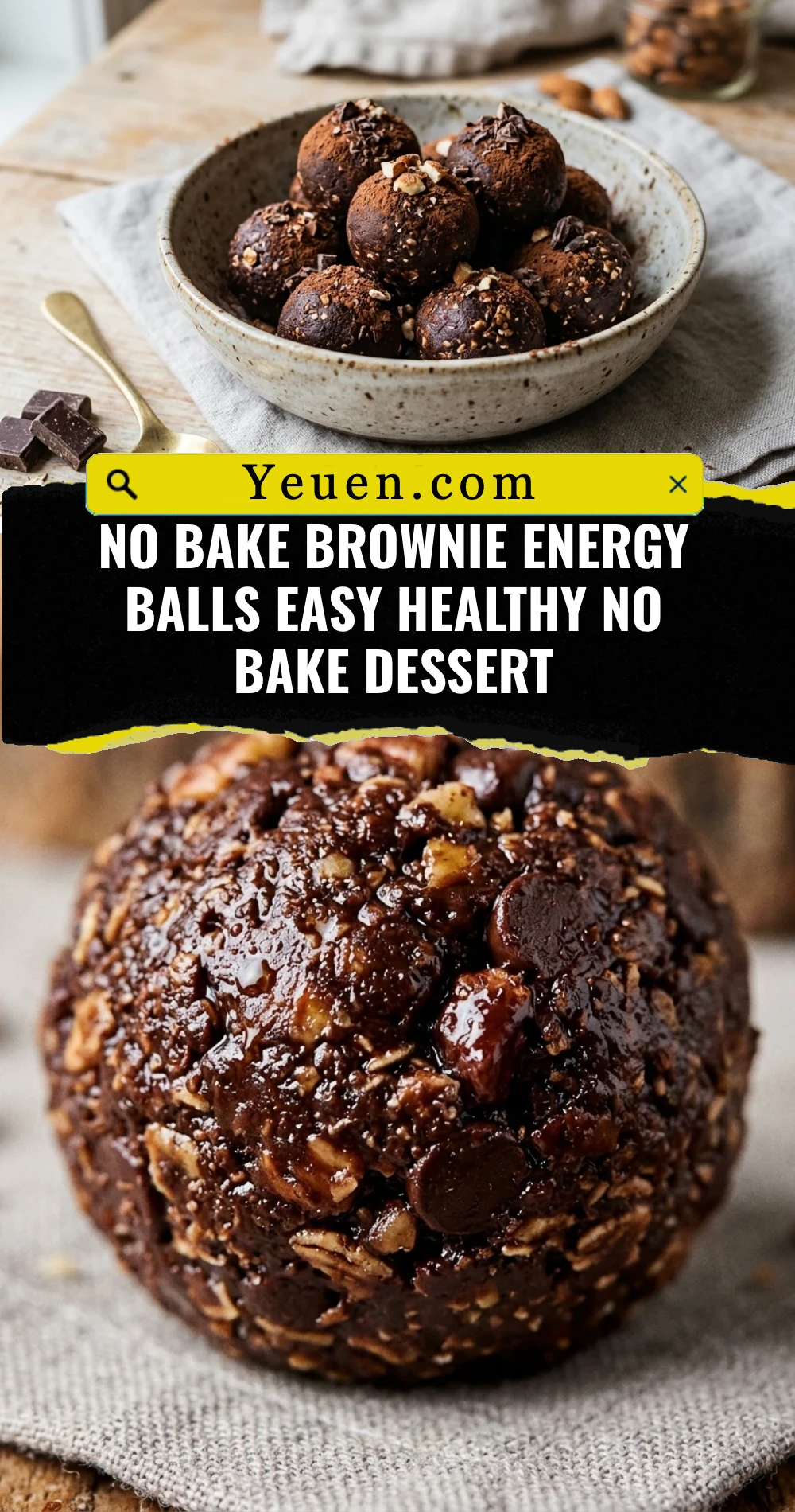 No Bake Brownie Energy Balls Easy Healthy No Bake Dessert