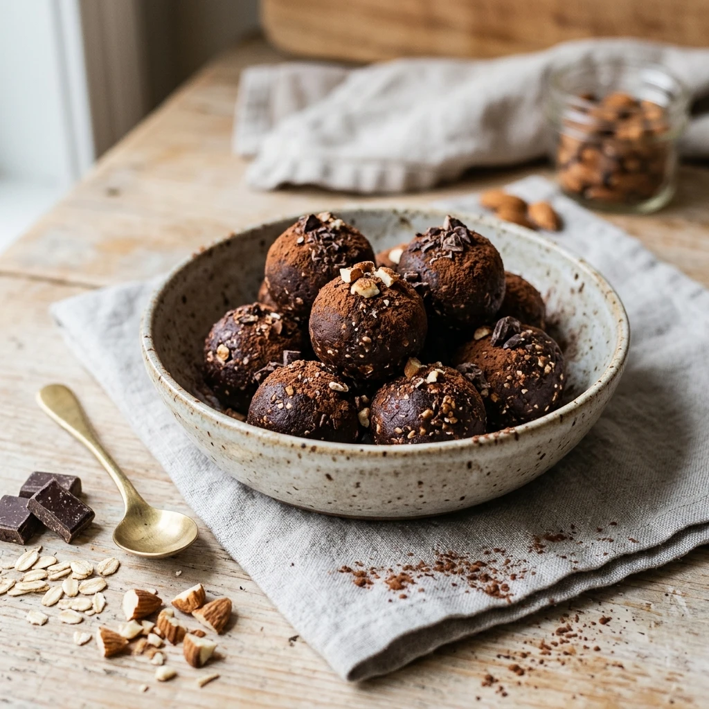 No Bake Brownie Energy Balls Easy Healthy No Bake Dessert