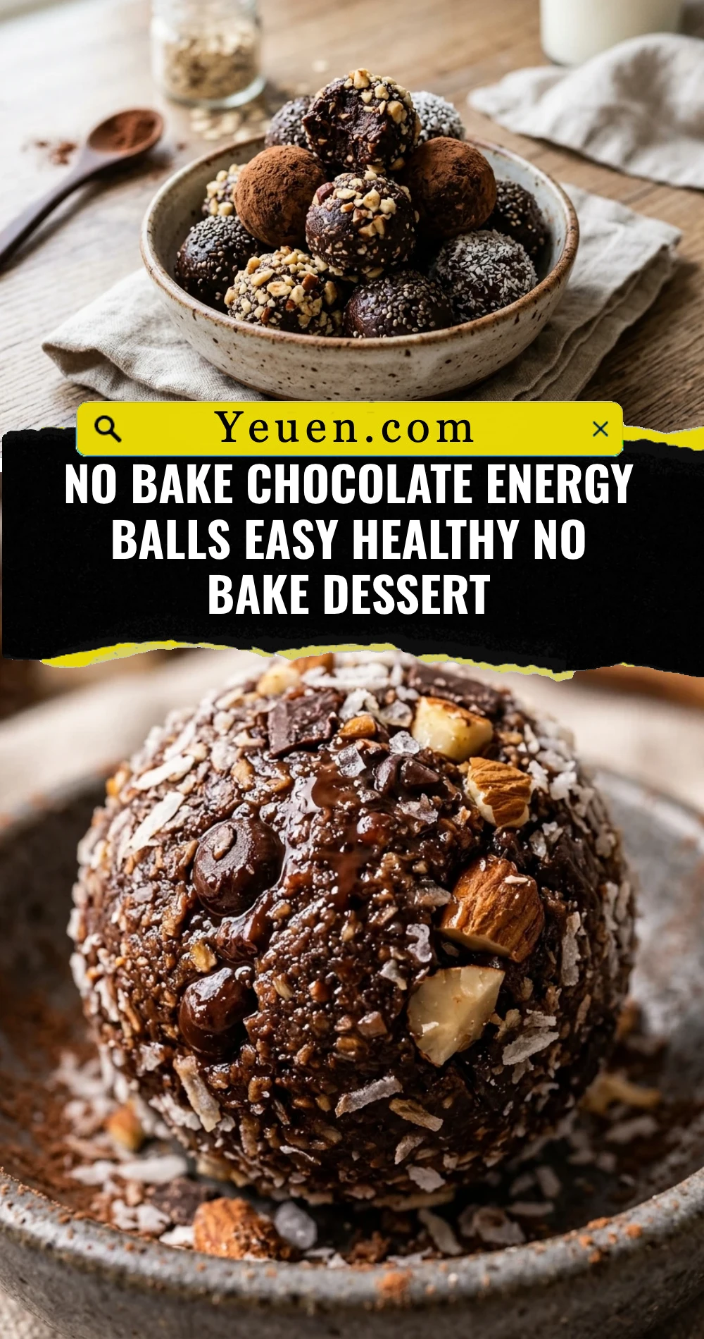 No Bake Chocolate Energy Balls Easy Healthy No Bake Dessert