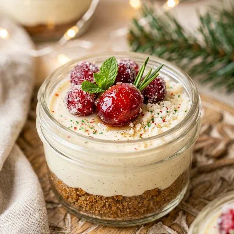 No Bake Christmas Cheesecake Cups - Gluten Free