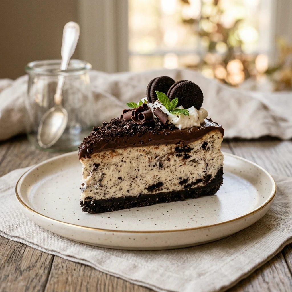 No Bake Cottage Cheese Oreo Cheesecake High Protein Viral 2026 Low Carb