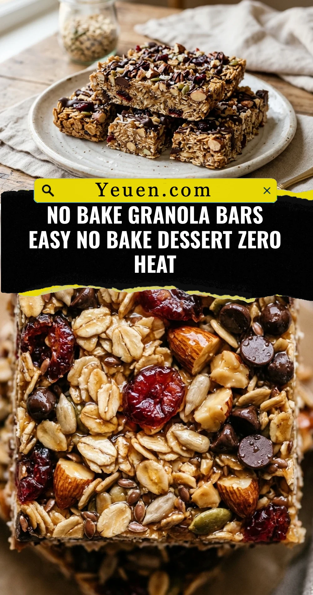 No Bake Granola Bars Easy No Bake Dessert Zero Heat