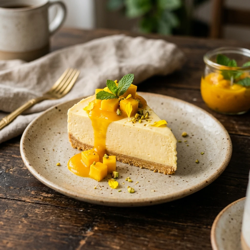 No Bake Mango Cheesecake Easy No Bake Dessert Zero Heat