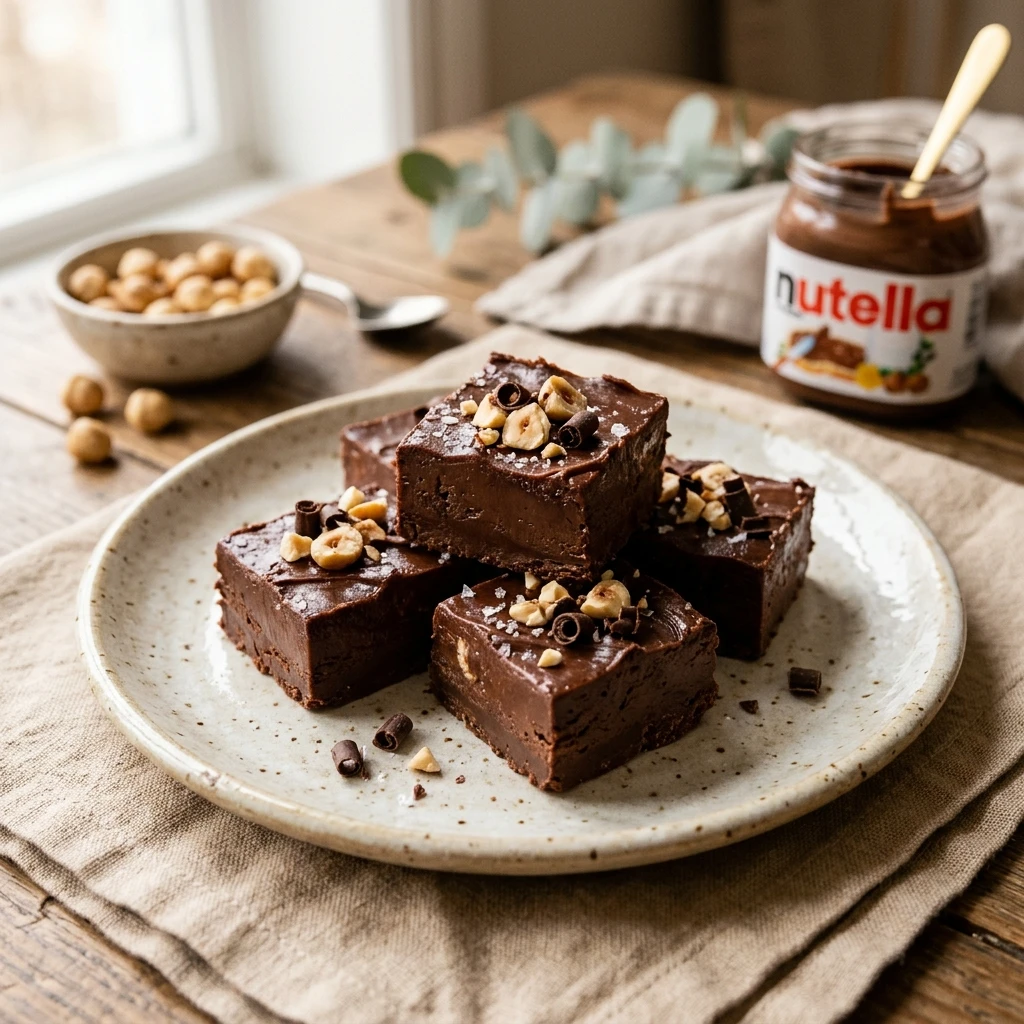 No Bake Nutella Fudge Easy No Bake Dessert Zero Heat