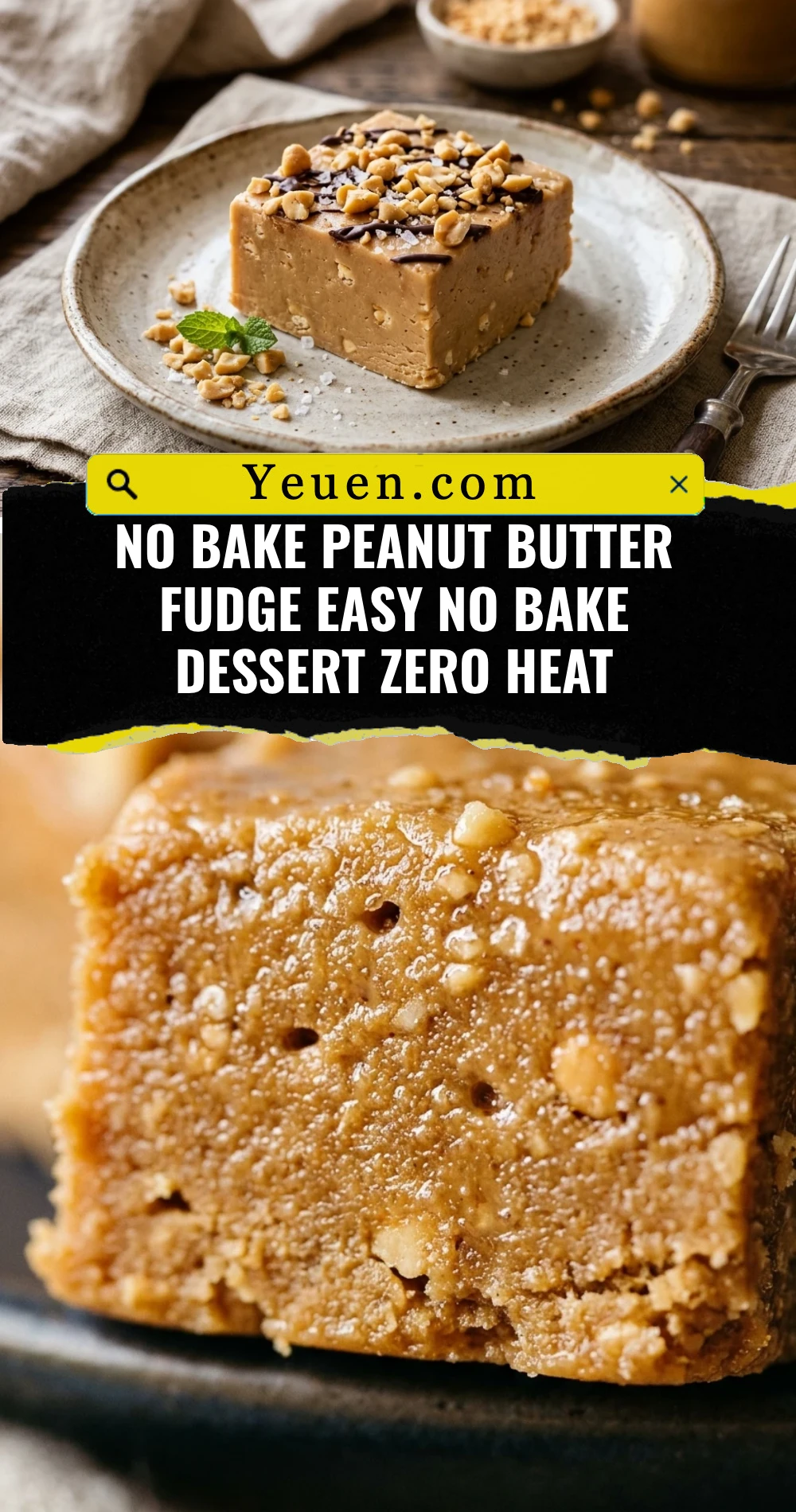 No Bake Peanut Butter Fudge Easy No Bake Dessert Zero Heat